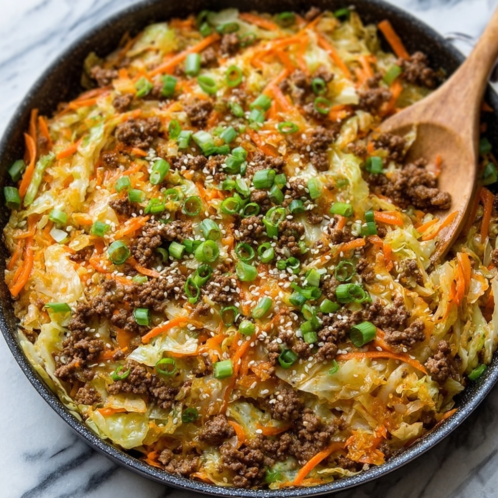 Healthy Ground Beef Cabbage Stir-Fry Recipe - Recipe Image