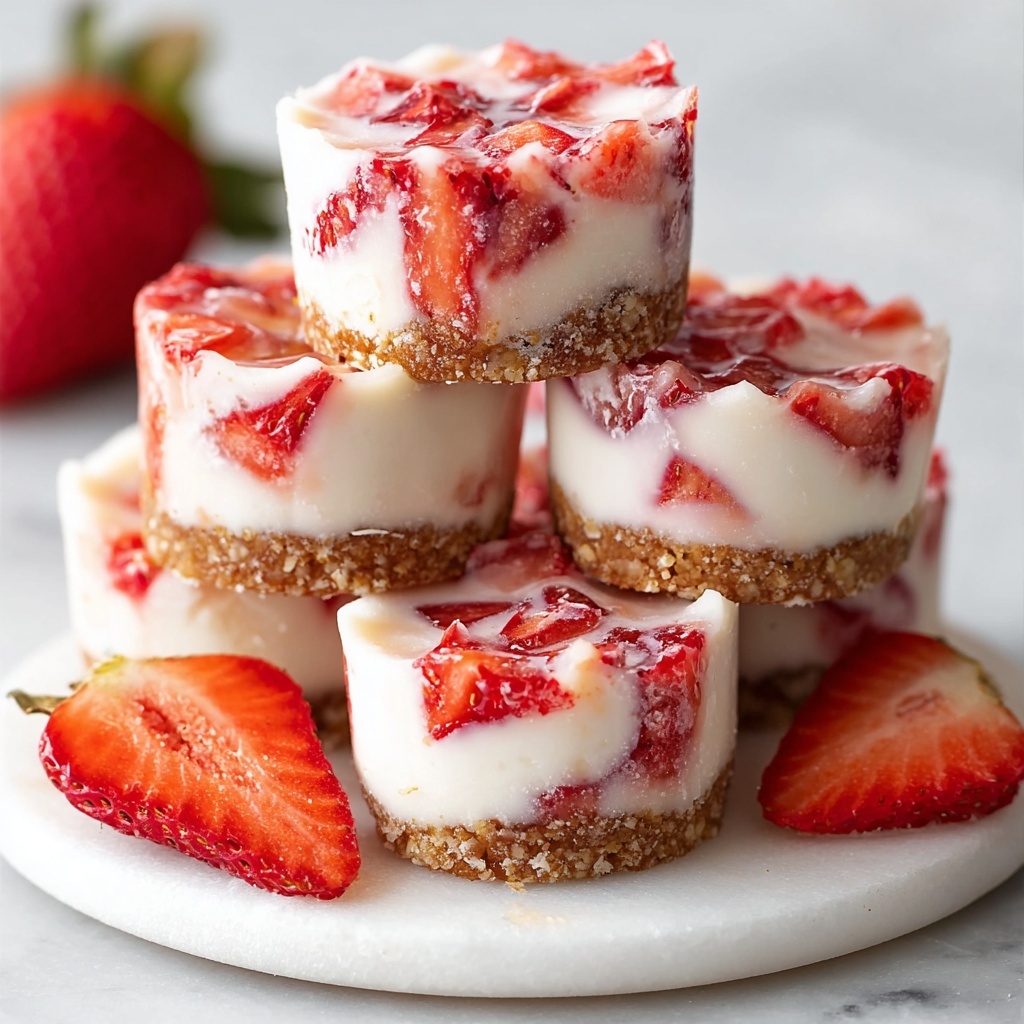 Strawberry Yogurt Bites for a Refreshing Snack Recipe - Recipe Image