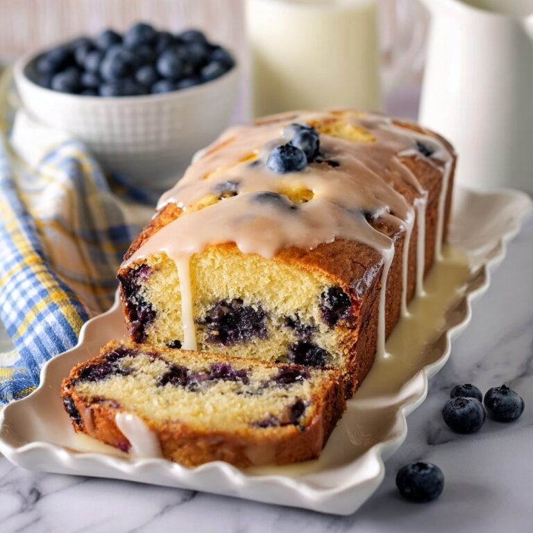 Blueberry Bread with Lemon Glaze Recipe