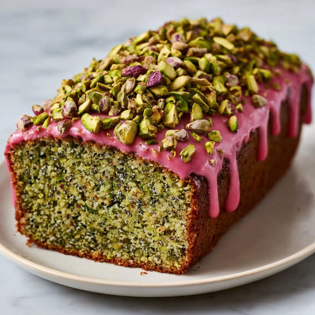 Pistachio Cardamom Rose Loaf Recipe - Recipe Image
