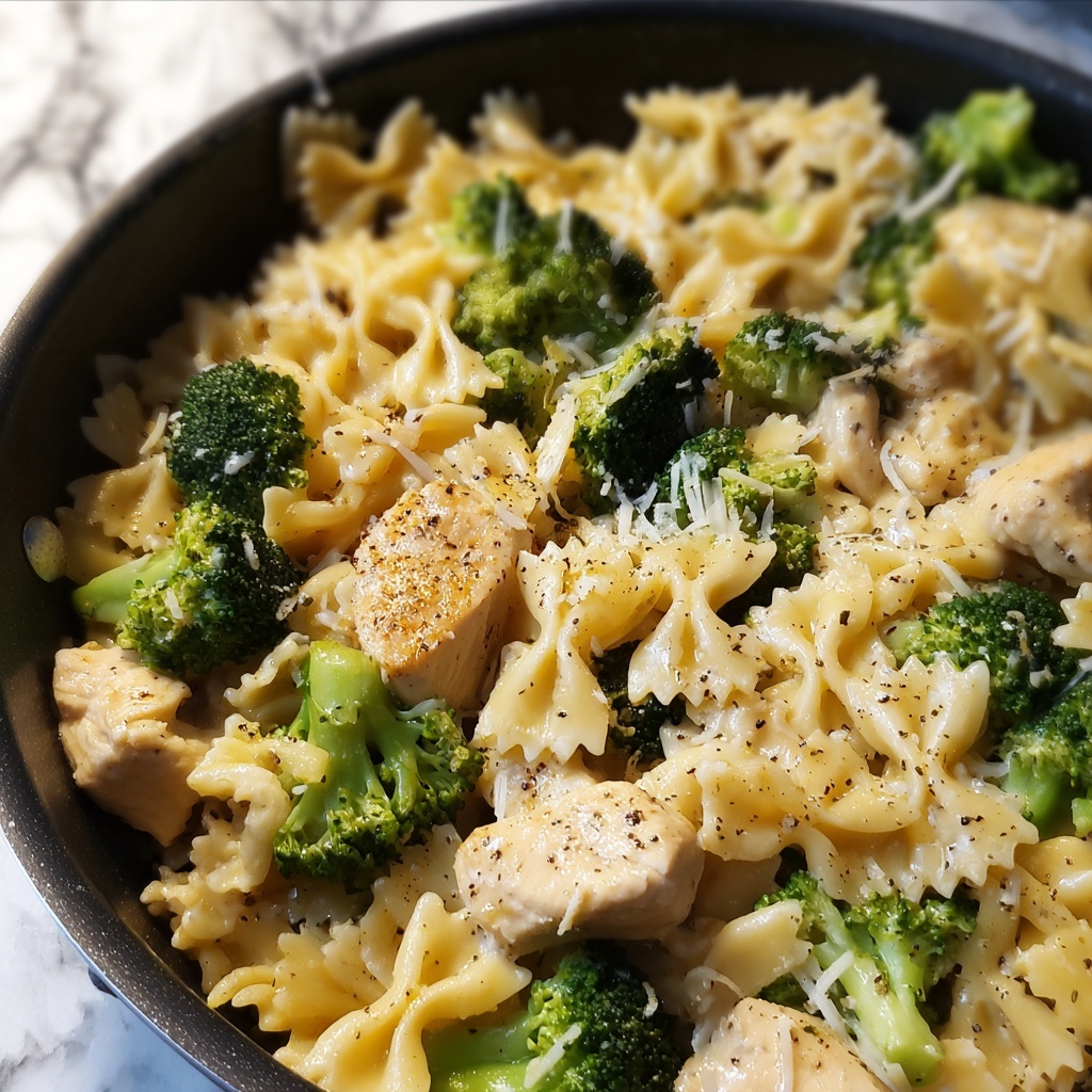 Cheesy Garlic Chicken and Broccoli Pasta Recipe - Recipe Image