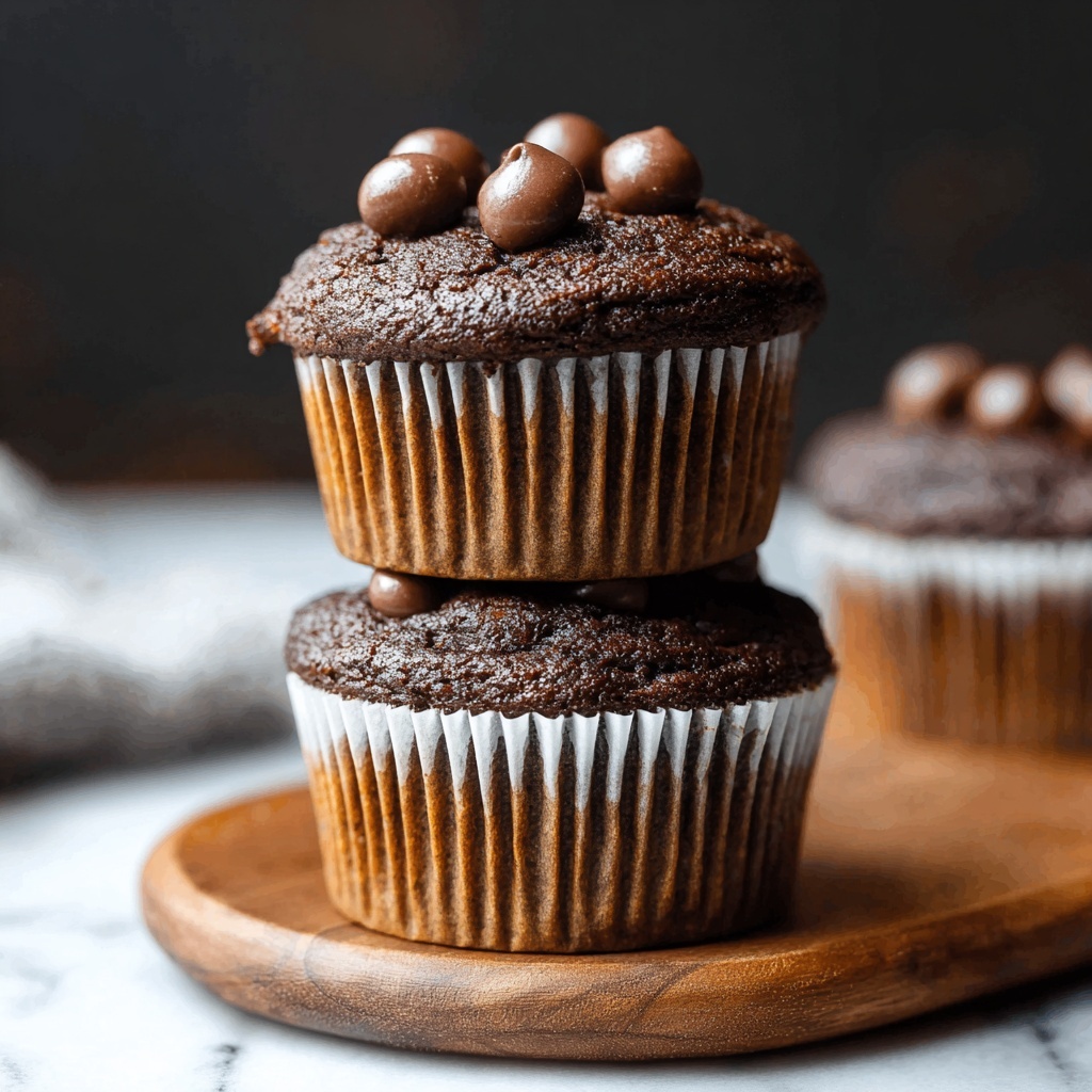 Dark Chocolate Banana Bread Muffins Recipe - Recipe Image
