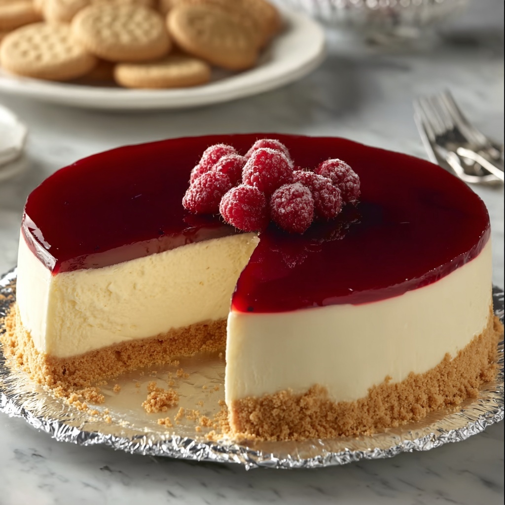 Tall and Creamy New York Cheesecake Recipe - Recipe Image
