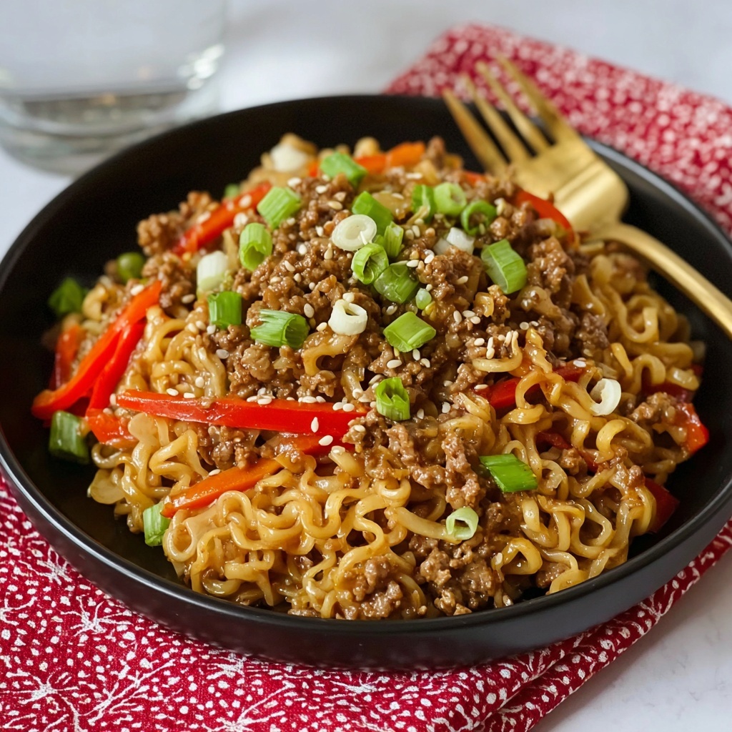 One-Pot Beef Ramen Noodles Recipe - Recipe Image