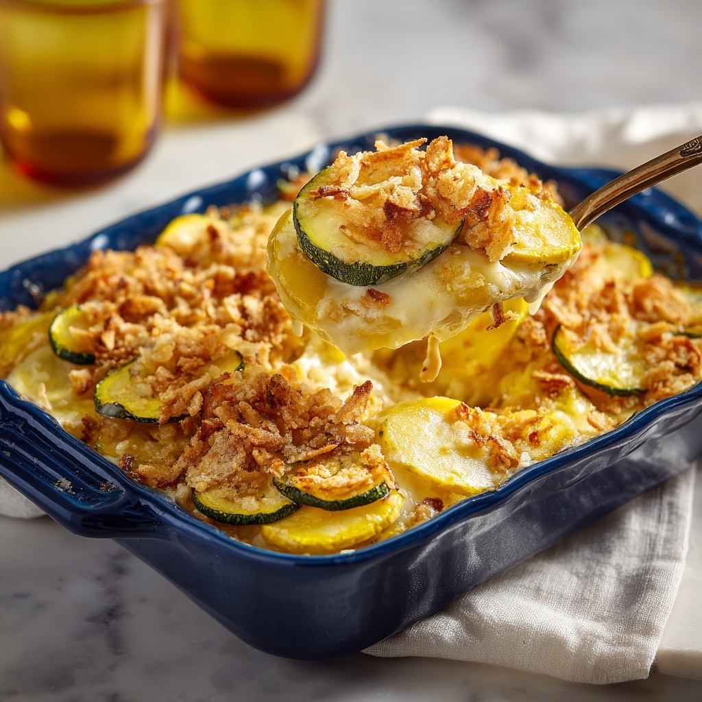 Baked Herb and Cheese Squash Casserole Recipe - Recipe Image