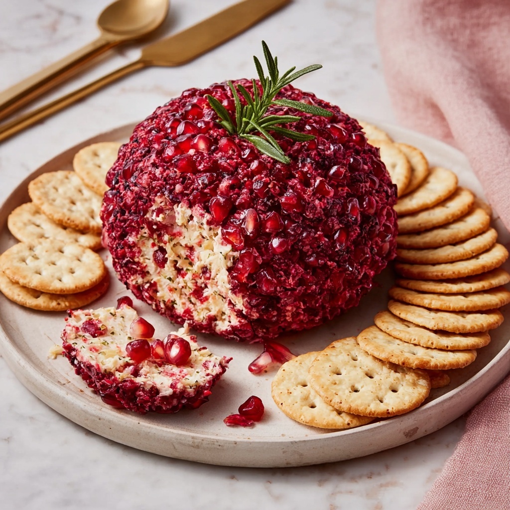Pomegranate White Cheddar Cheese Ball Recipe - Recipe Image