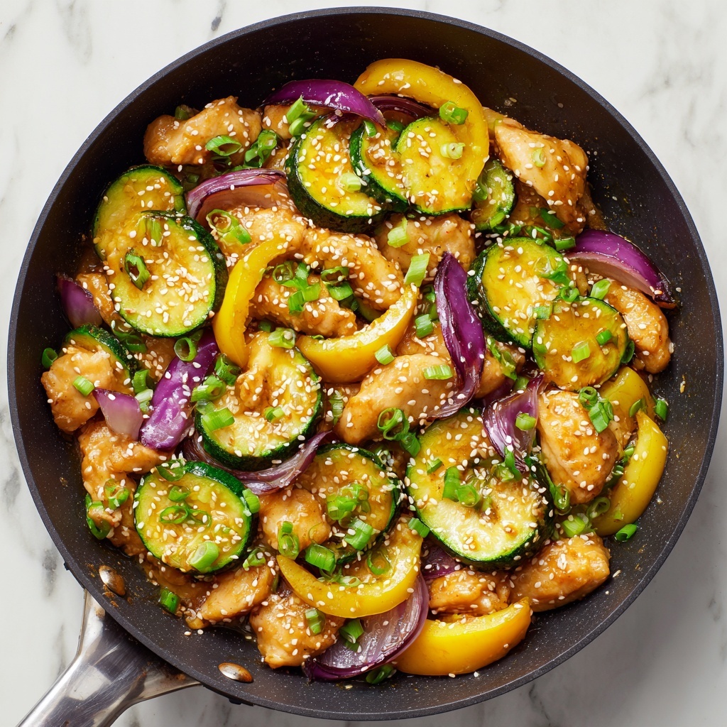 Zucchini Stir Fry with Chicken and Ginger Recipe - Recipe Image