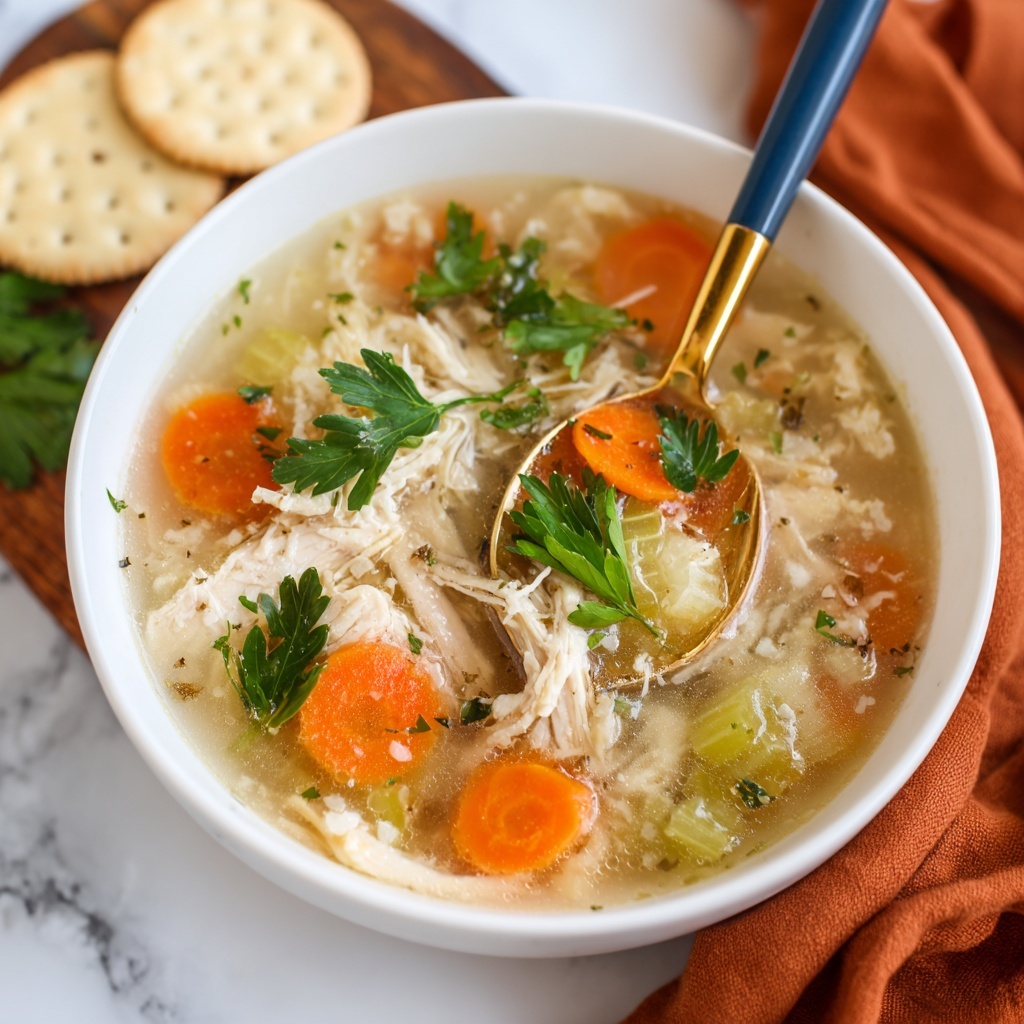 Classic Chicken Soup with Noodles and Fresh Parsley Recipe - Recipe Image
