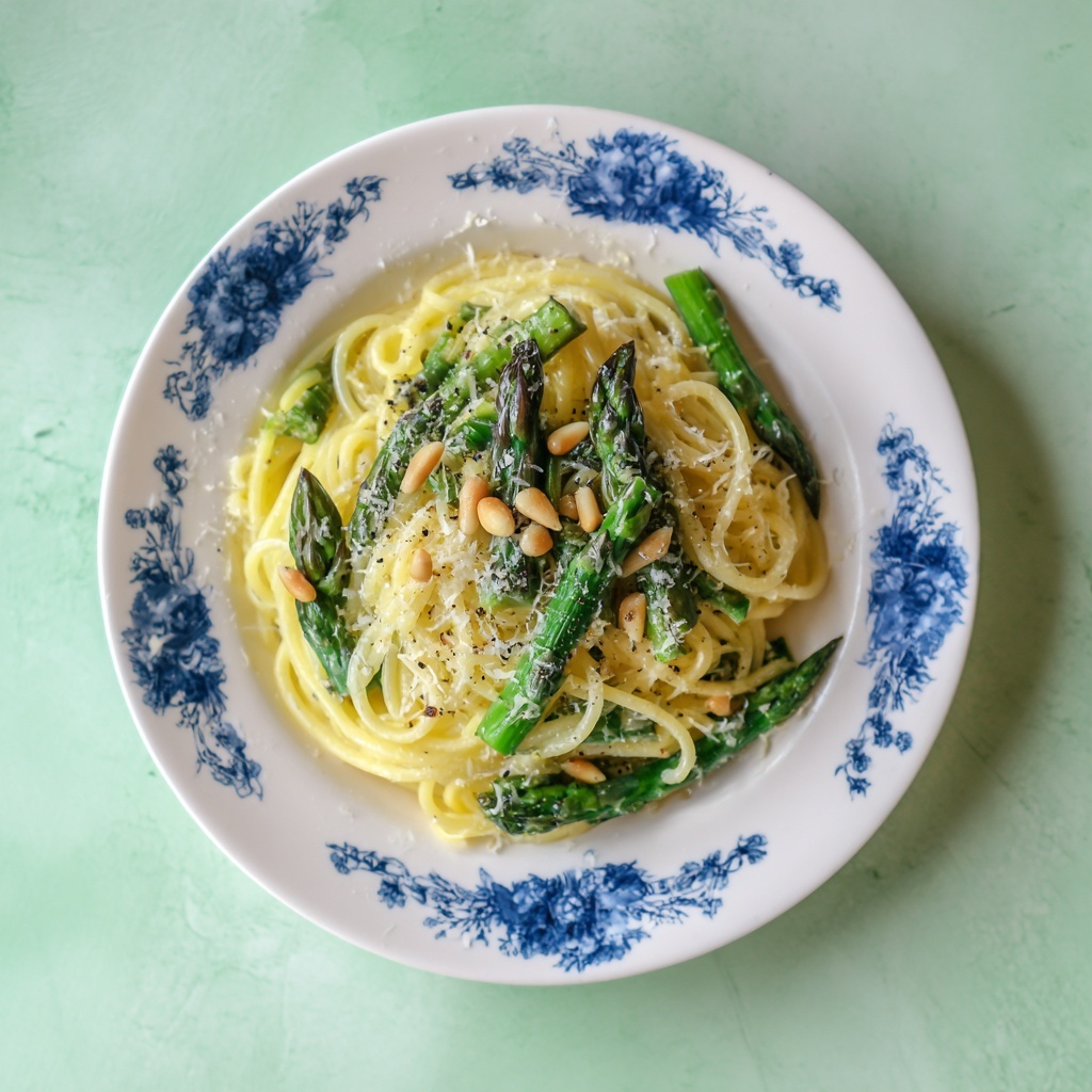 Spaghetti Squash with Asparagus, Ricotta, Lemon, and Thyme Recipe - Recipe Image