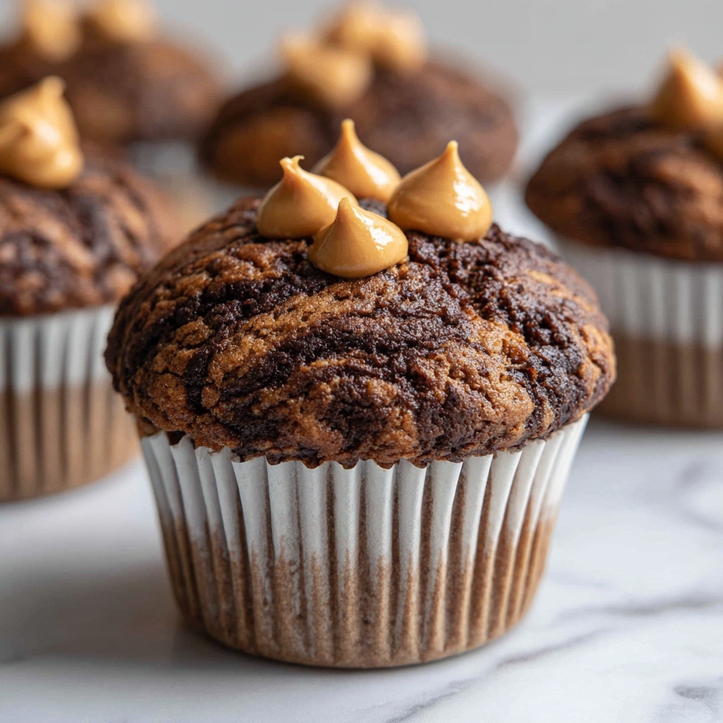 Chocolate Peanut Butter Banana Muffins Recipe - Recipe Image