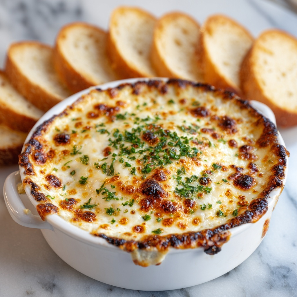 Baked Garlic Bread Dip Recipe - Recipe Image