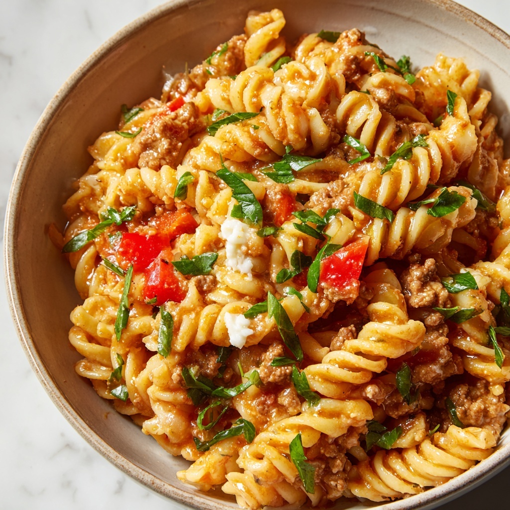 Cheesy Beef Pasta Recipe - Recipe Image