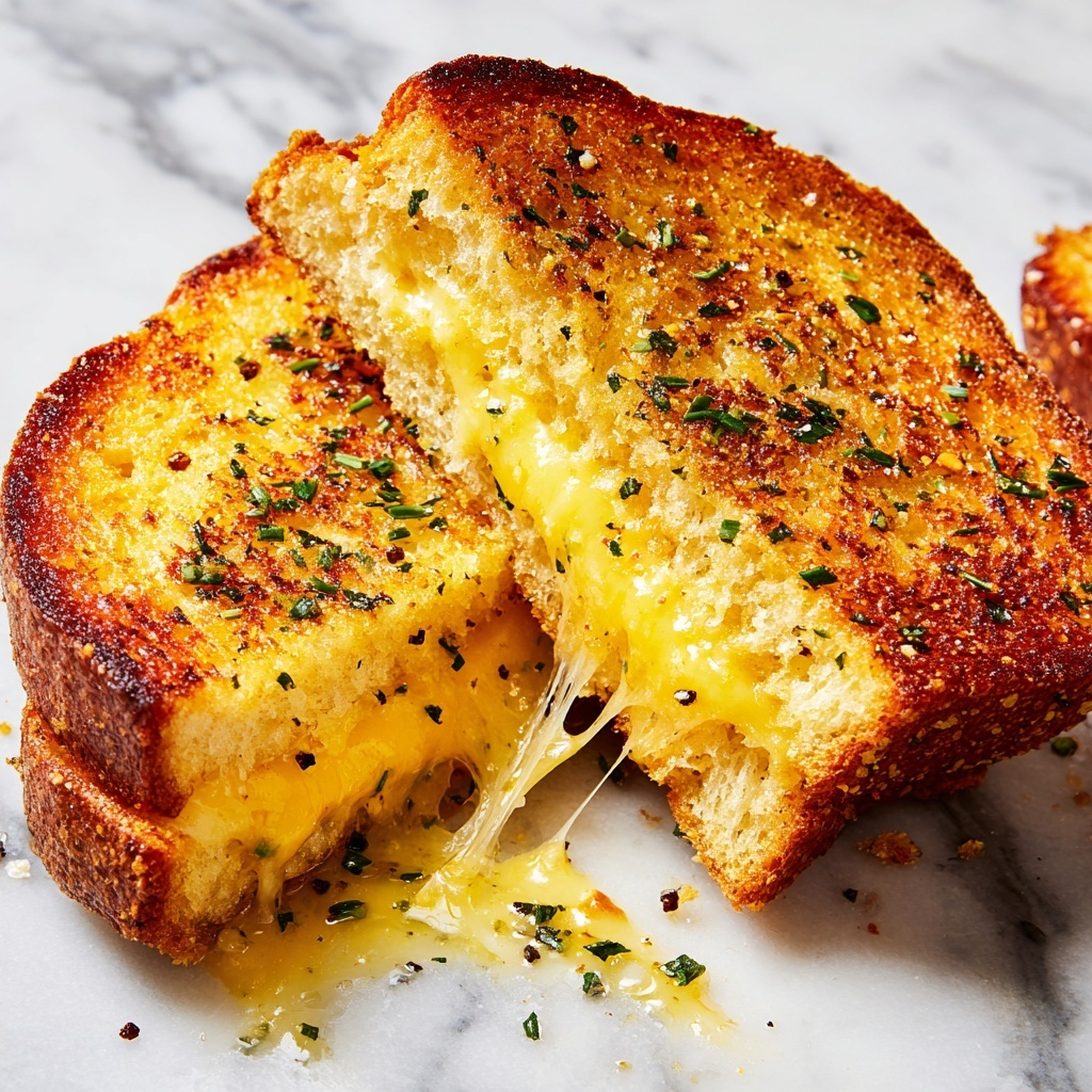 Garlic Bread Grilled Cheese Recipe - Recipe Image