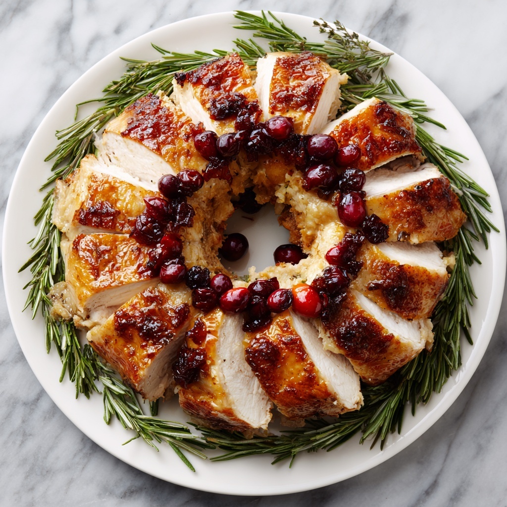Turkey and Cranberry Wreath Recipe - Recipe Image