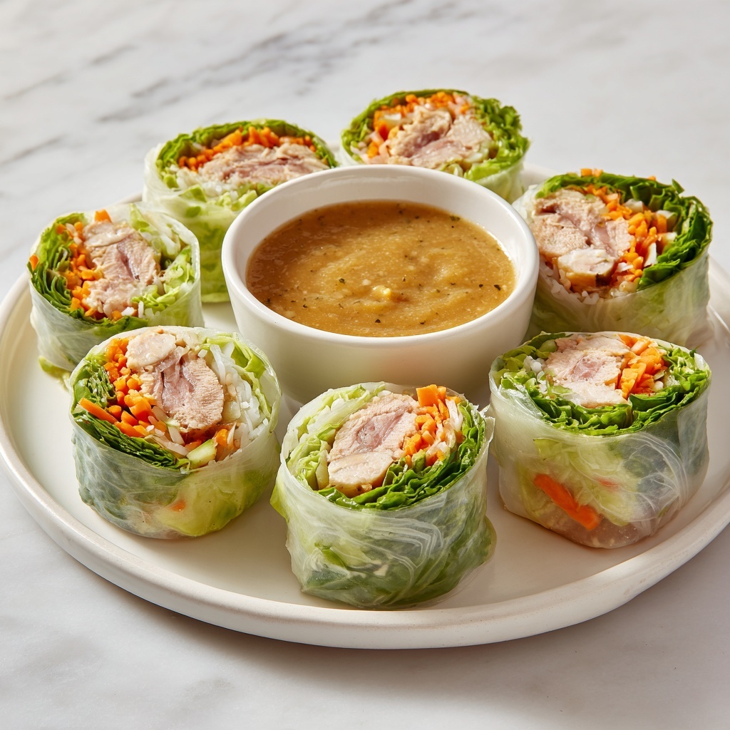 Beef Spring Rolls with Peanut Lime Sauce Recipe - Recipe Image