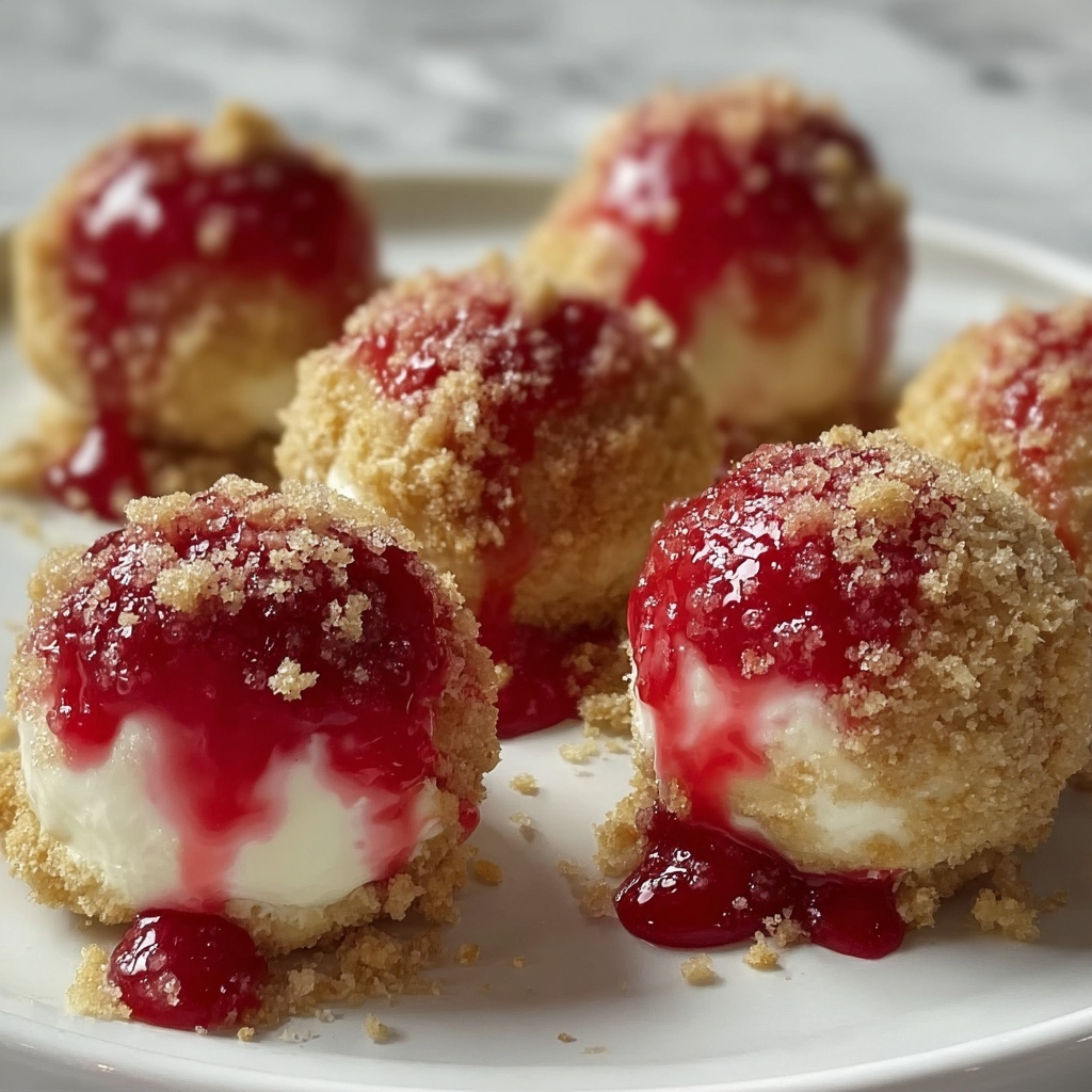 Strawberry Crunch Cheesecake Bites Recipe - Recipe Image