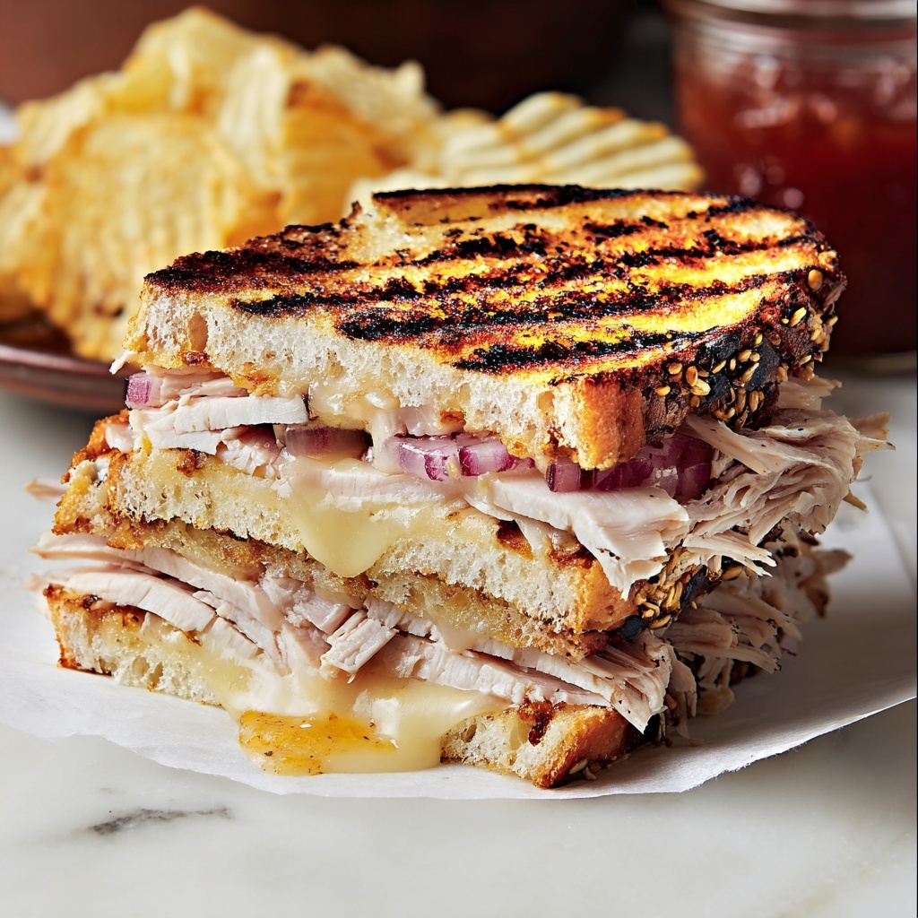 Grilled Turkey Reuben Sandwich Recipe - Recipe Image