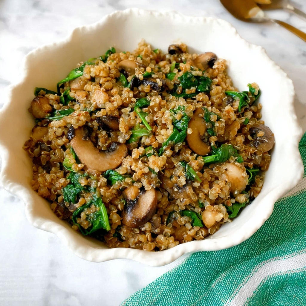 Low Carb Mushroom Spinach Cauliflower Rice Recipe - Recipe Image
