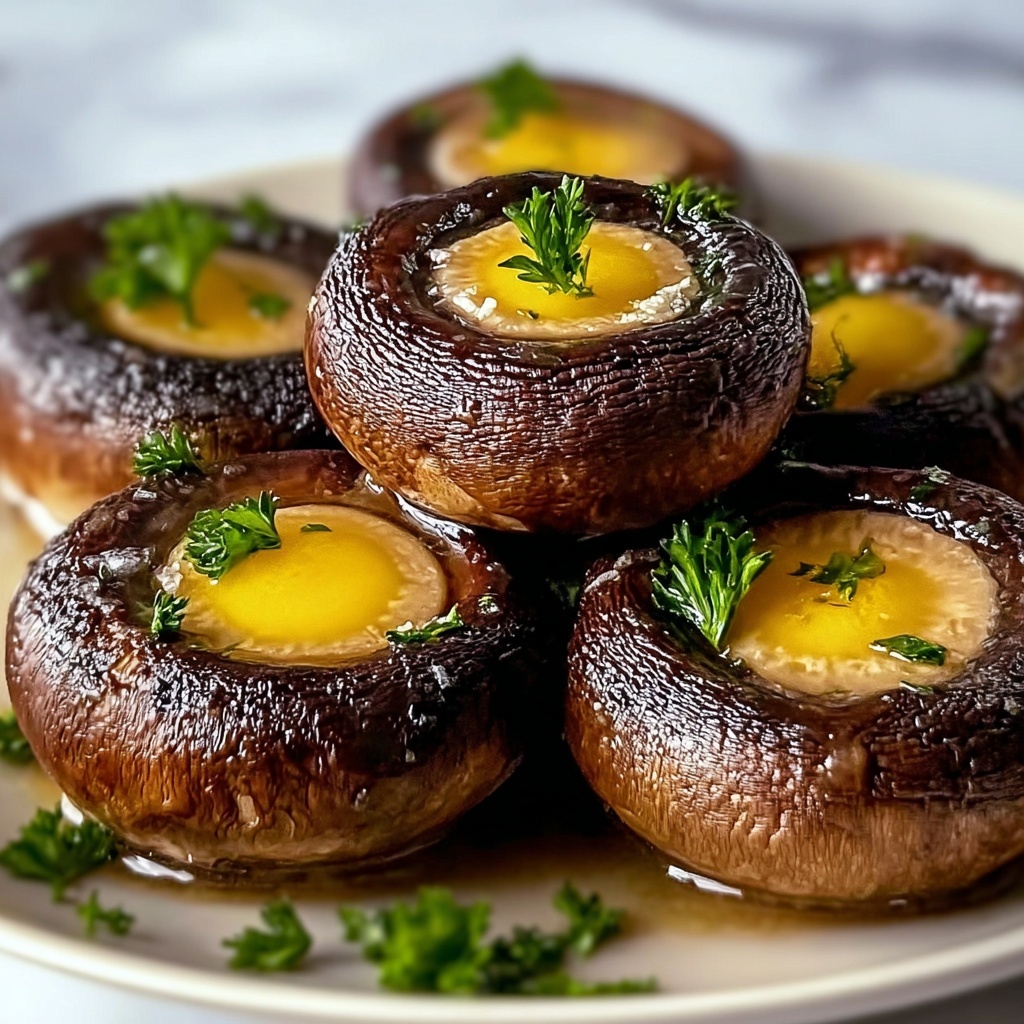 Garlic Butter Roasted Mushrooms Recipe - Recipe Image