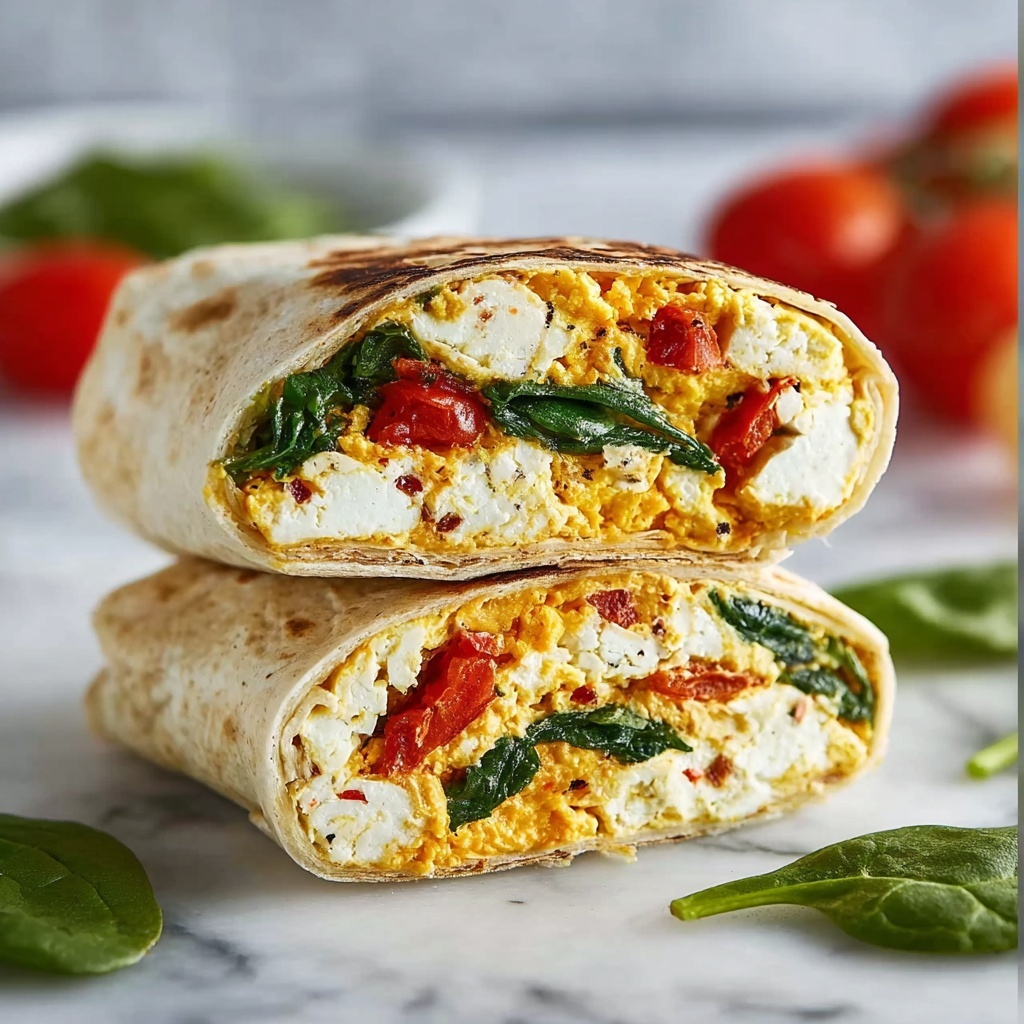 Spinach Feta Breakfast Wrap Recipe - Recipe Image