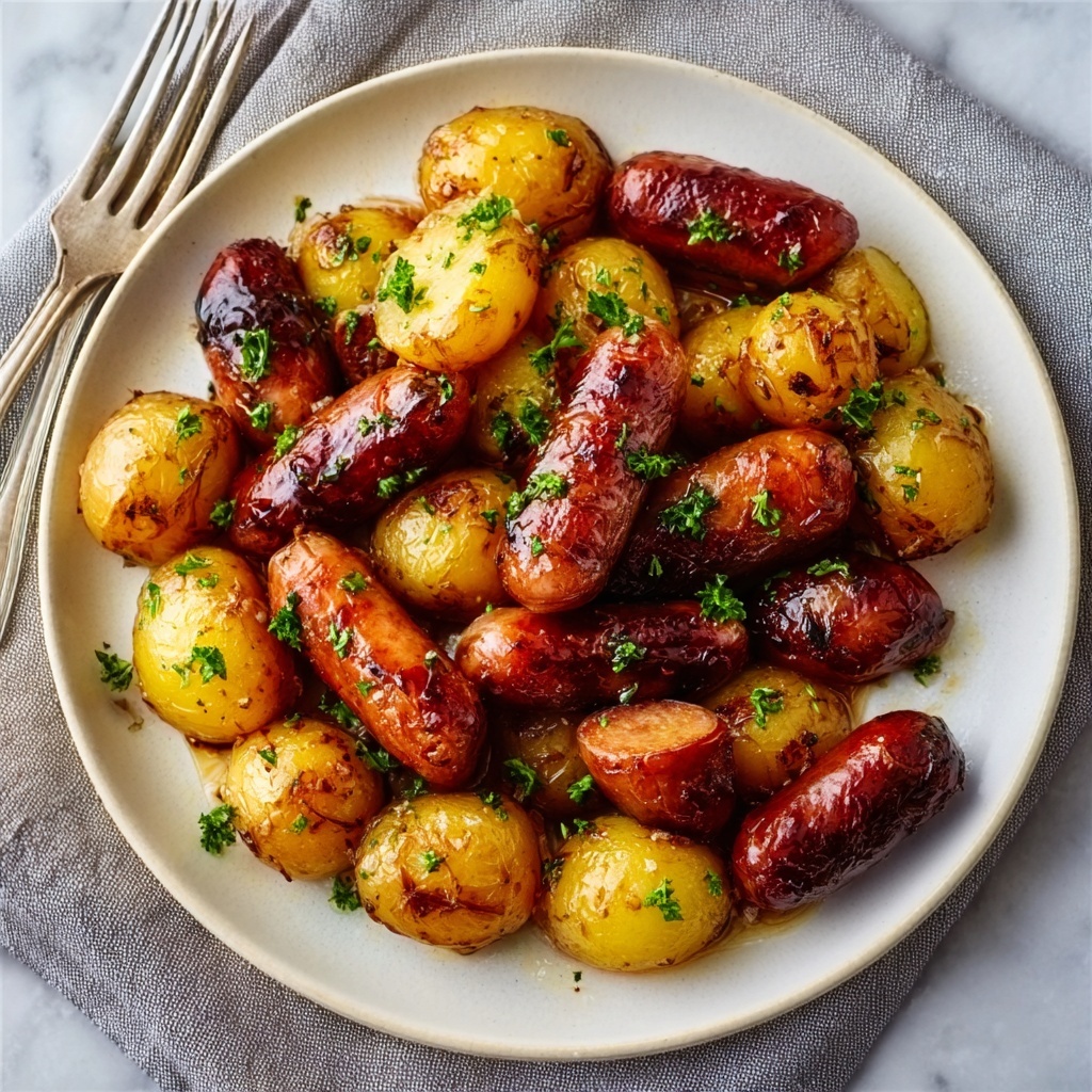 Sweet and Savory Glazed Sausage and Potatoes Recipe - Recipe Image