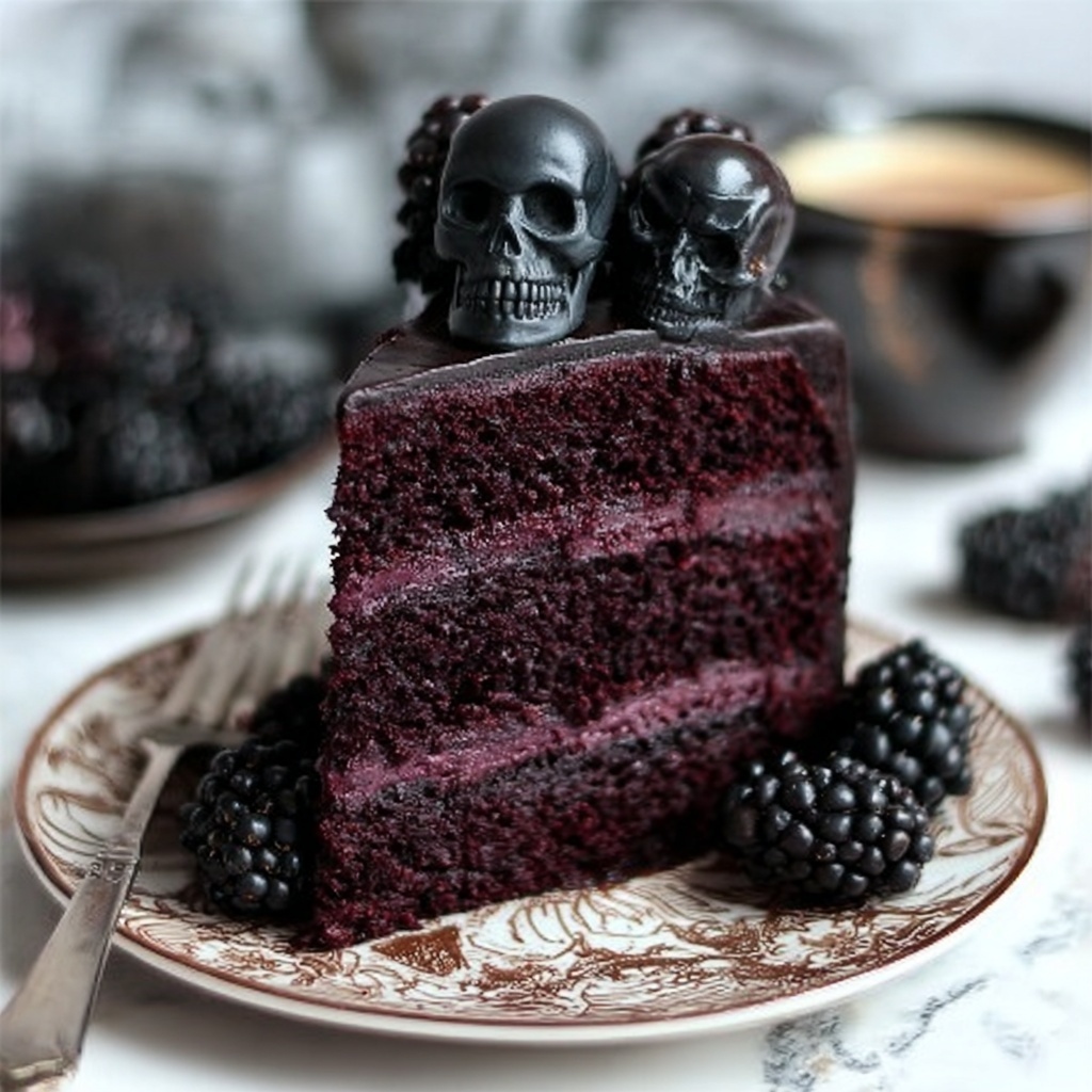 Blackberry Velvet Gothic Cake Recipe - Recipe Image