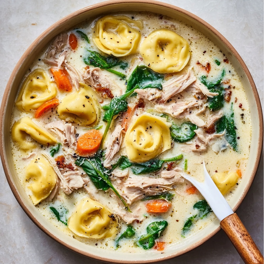 Creamy Chicken Tortellini Soup Recipe - Recipe Image