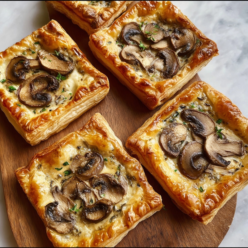 Mushroom, Shallot, and Herbed Goat Cheese Tarts Recipe - Recipe Image