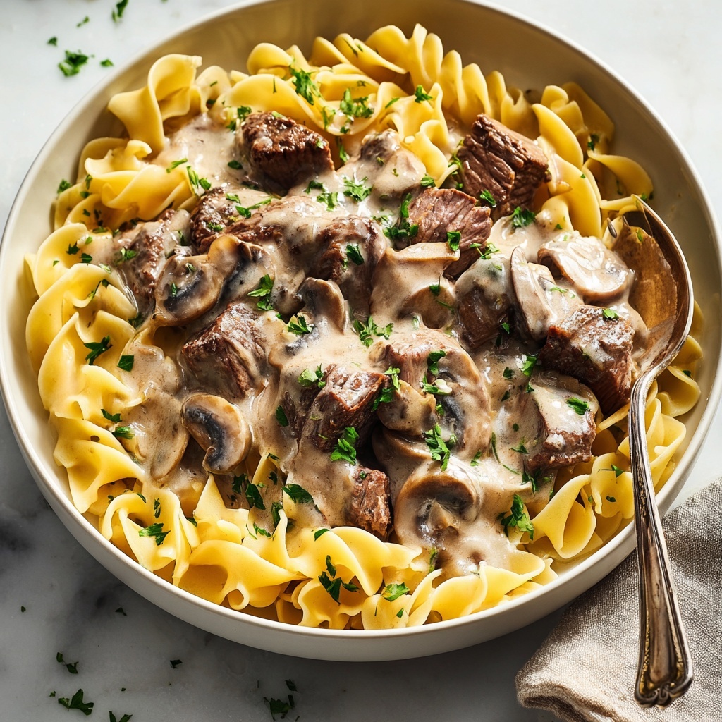 Beef Stroganoff with Egg Noodles Recipe - Recipe Image
