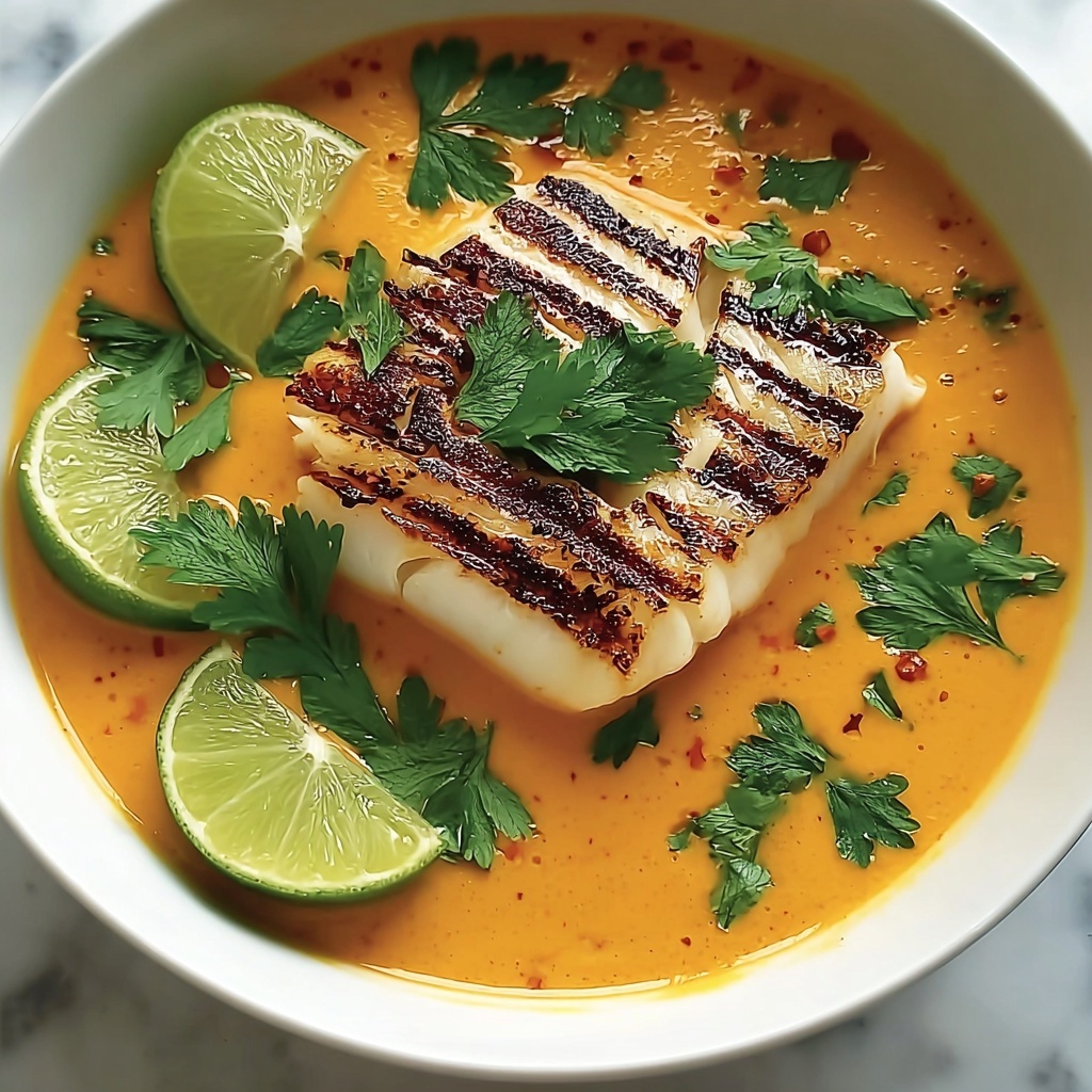 Thai-Style Coconut Lime Fish Soup Recipe - Recipe Image