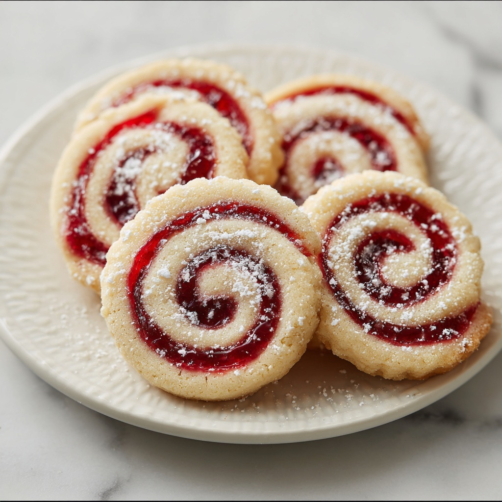 Raspberry Swirl Shortbread Cookies Recipe - Recipe Image