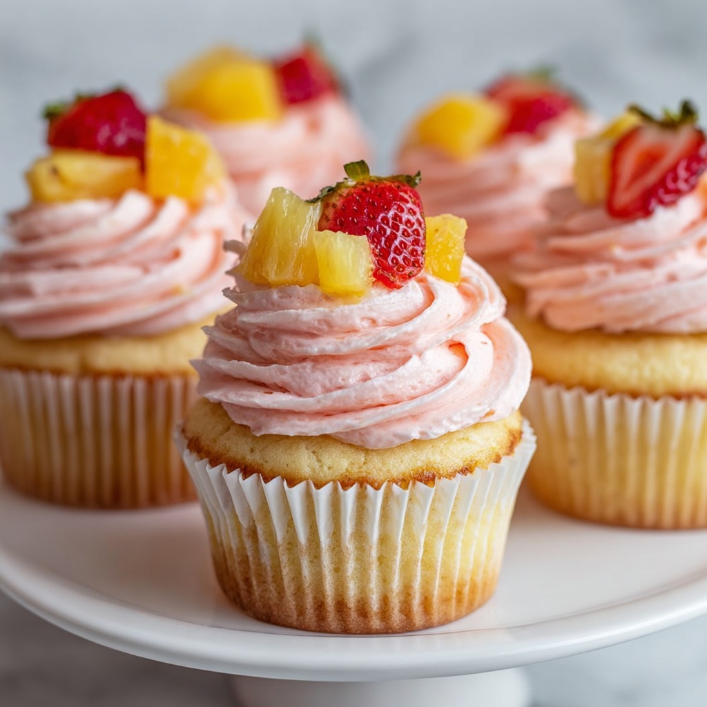 Strawberry Mango Cupcakes Recipe - Recipe Image