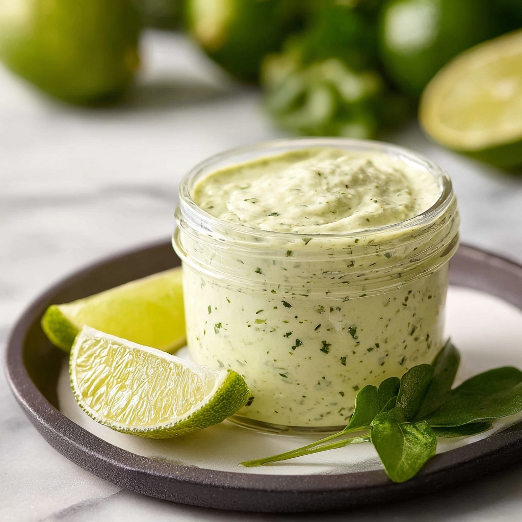 Creamy Garlic Lime Cilantro Sauce With Jalapeños Recipe - Recipe Image
