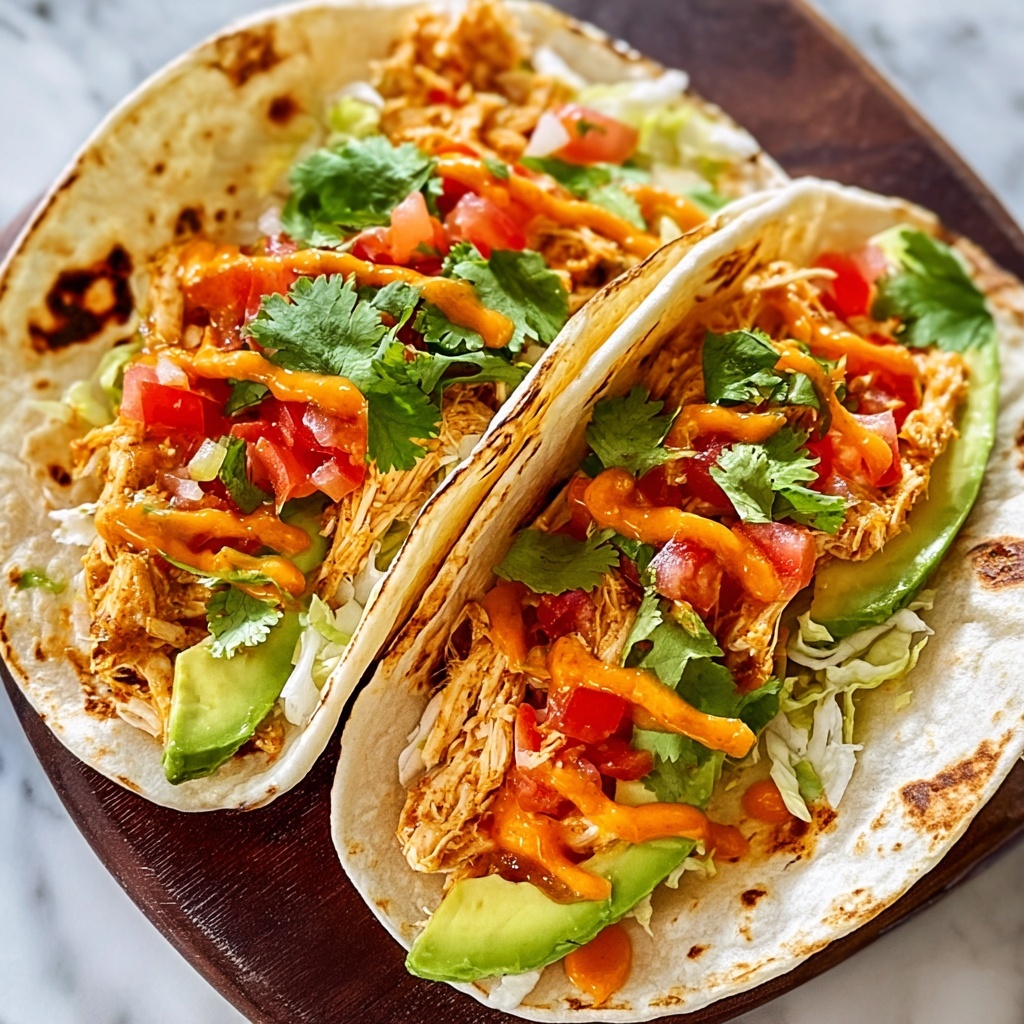 Slow Cooker Queso Chicken Tacos Recipe - Recipe Image