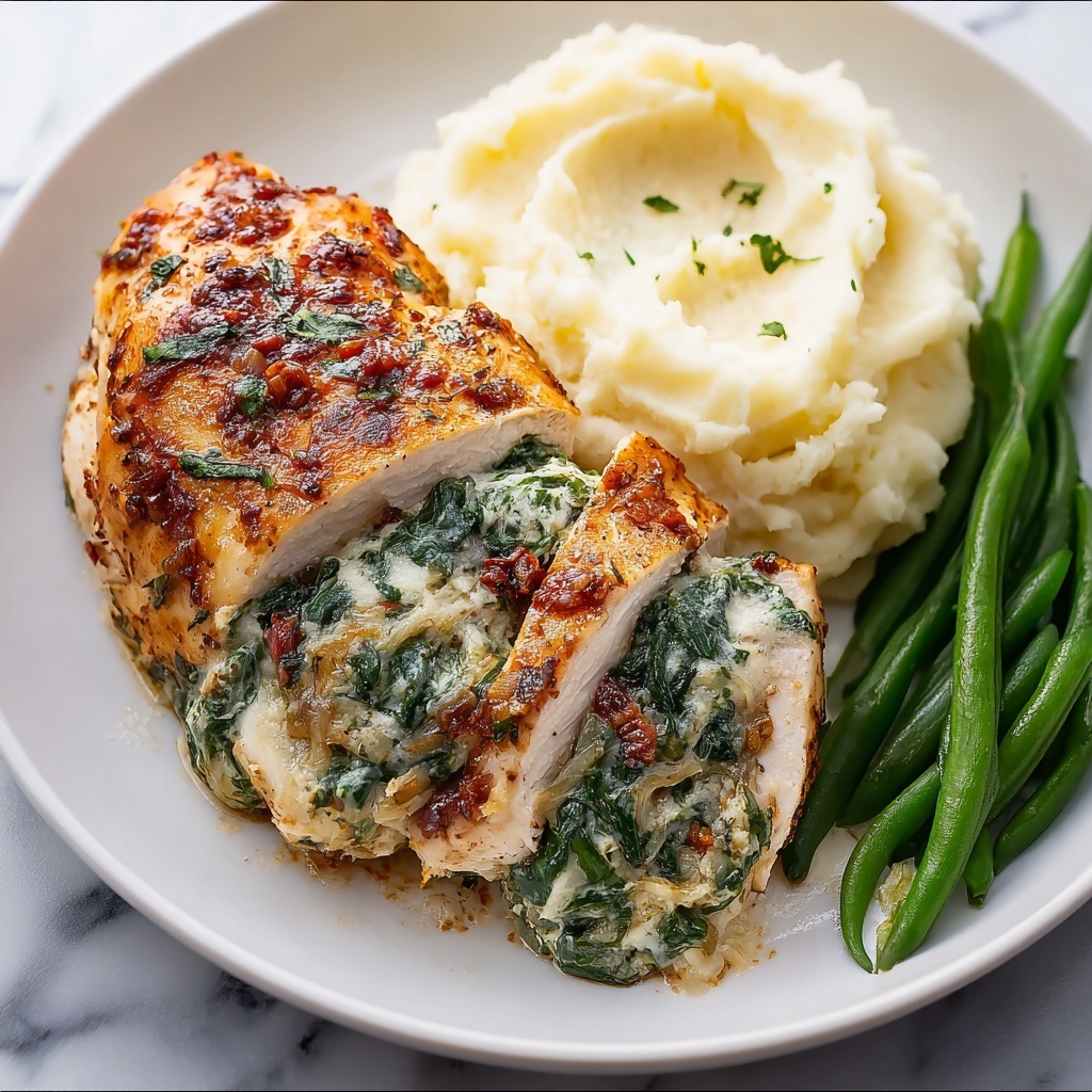 Stuffed Chicken Breasts with Spinach and Cheese Recipe - Recipe Image