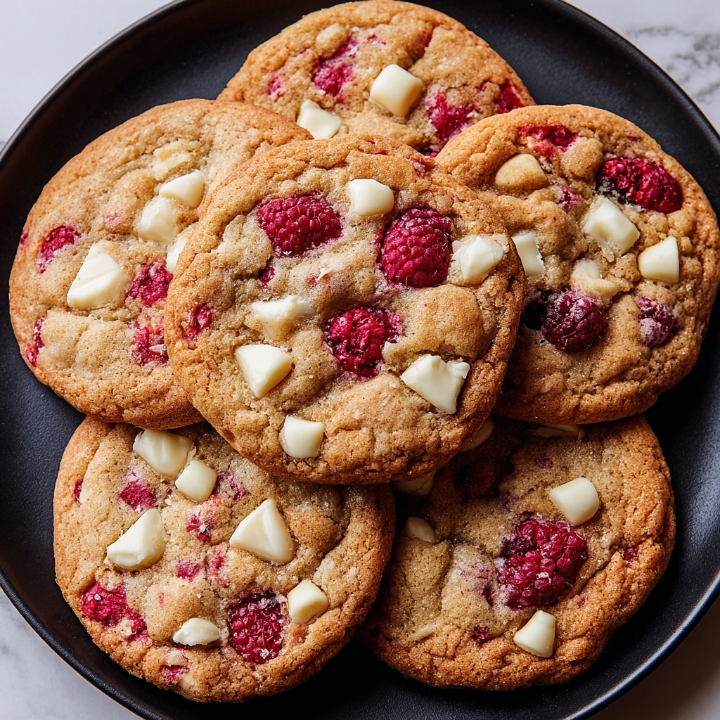 Raspberry and White Chocolate Cookies Recipe - Recipe Image