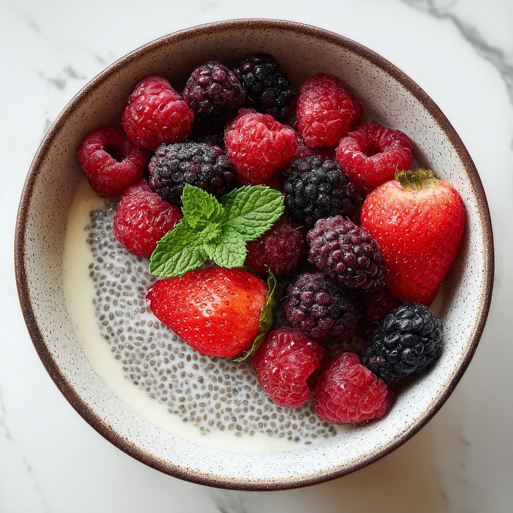 Chia Seed Pudding with Coconut Milk and Berries Recipe - Recipe Image