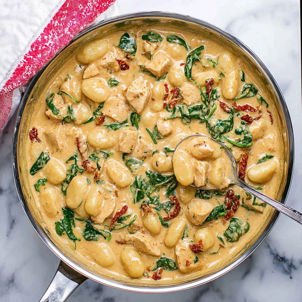 Creamy Garlic Chicken and Gnocchi Recipe - Recipe Image