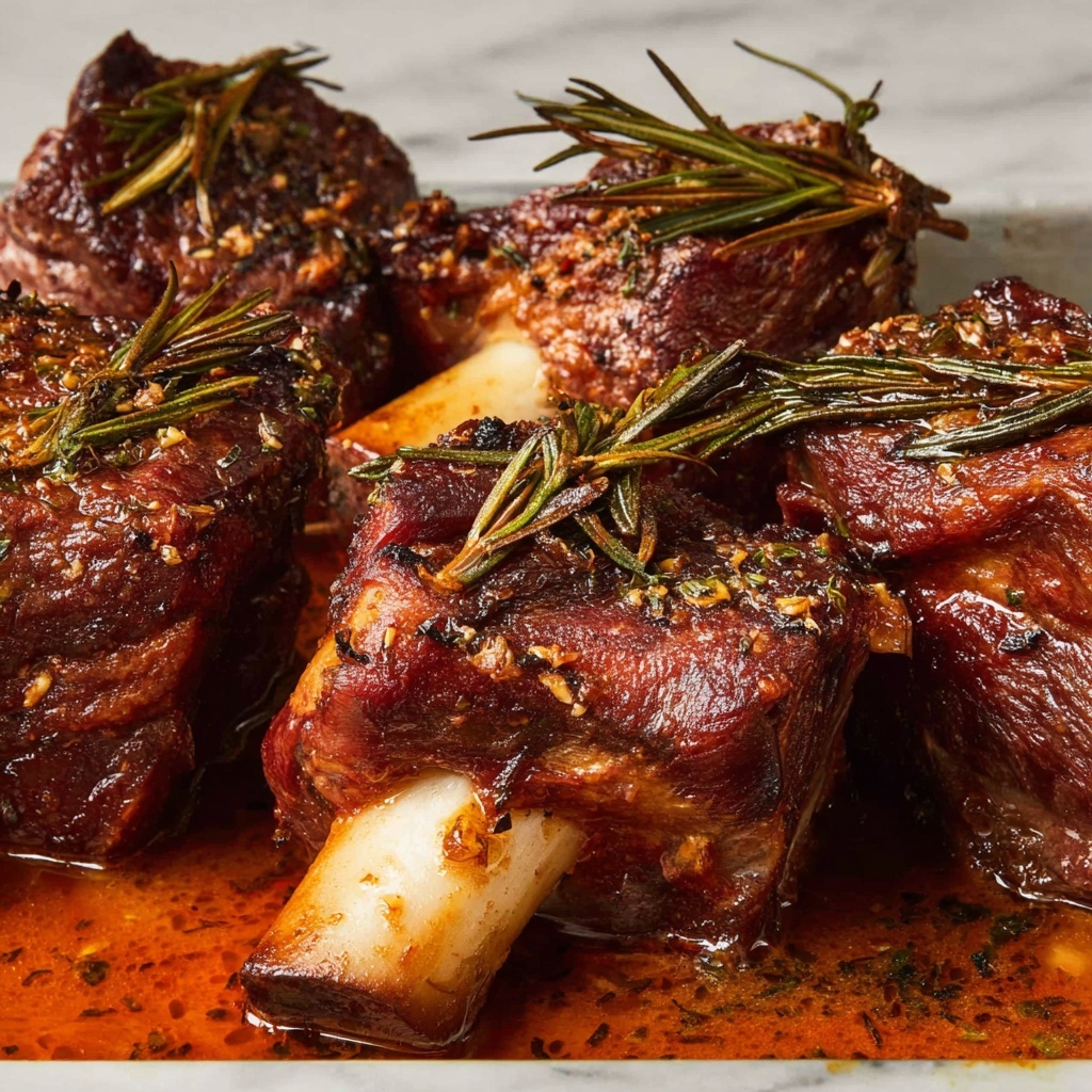 Rosemary Garlic Lamb Shanks Recipe - Recipe Image