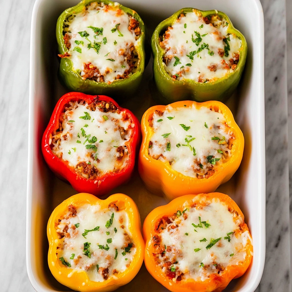 Stuffed Bell Peppers with Cheese Recipe - Recipe Image