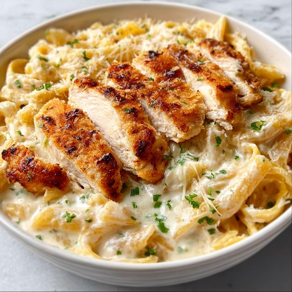 Cheesy Garlic Parmesan Chicken Pasta Skillet Recipe - Recipe Image