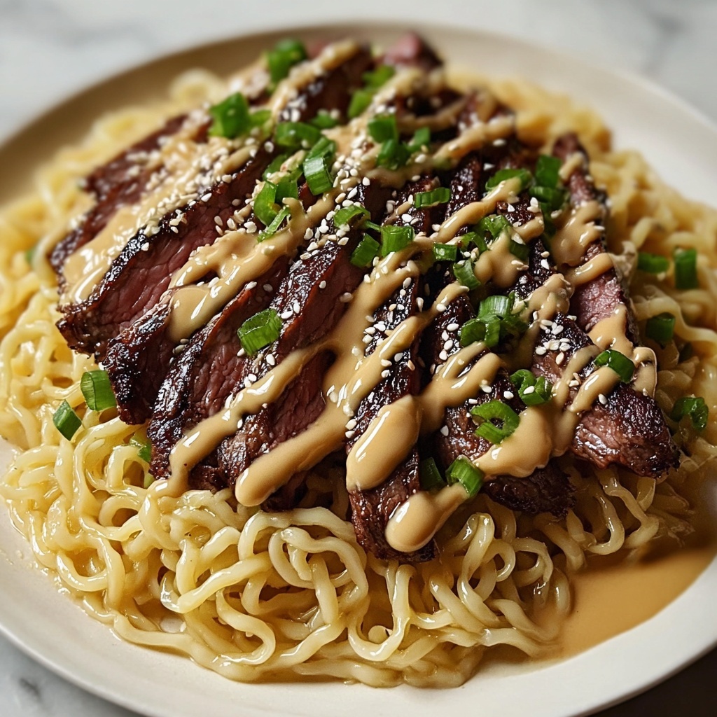 Garlic Butter Steak Lightning Noodles Recipe - Recipe Image