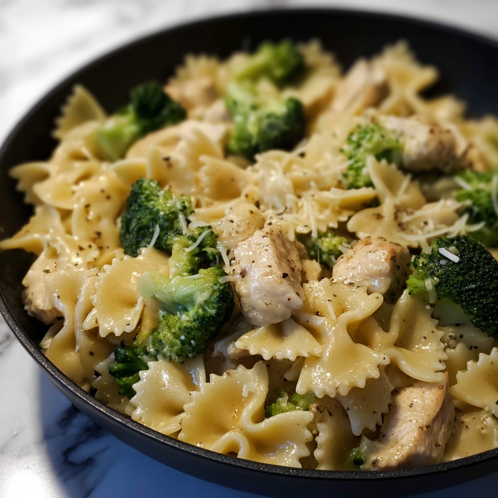 Cheesy Garlic Chicken and Broccoli Pasta Recipe - Recipe Image