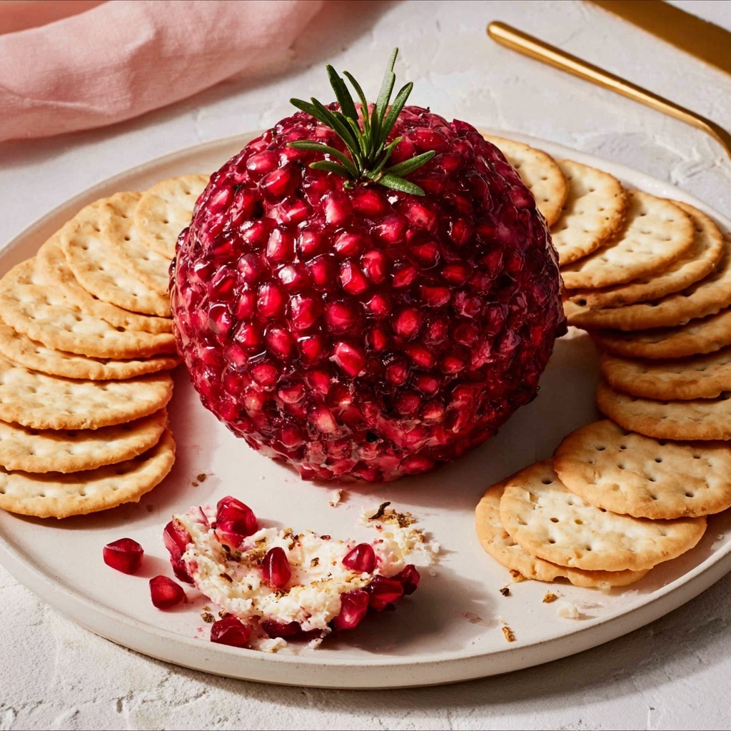 Pomegranate White Cheddar Cheese Ball Recipe - Recipe Image