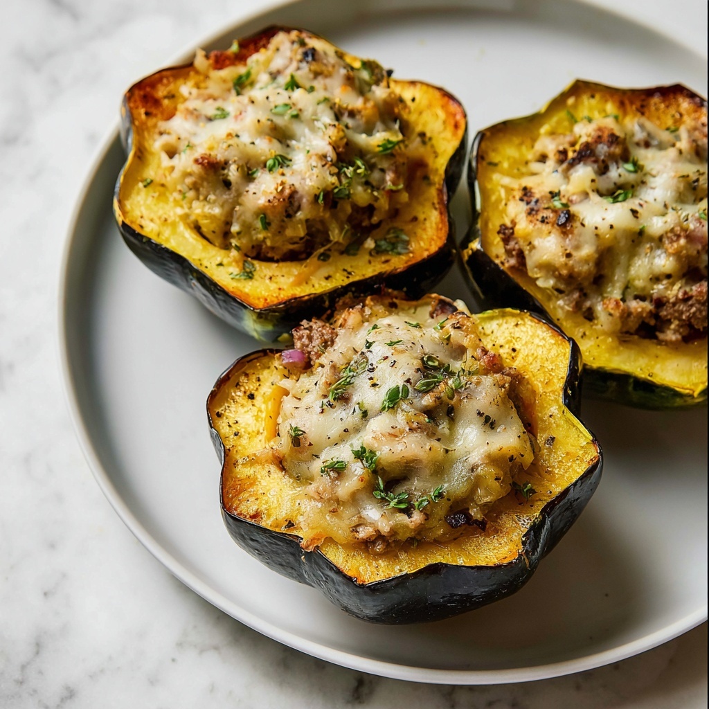 Stuffed Acorn Squash with Quinoa, Cranberries, and Nuts Recipe - Recipe Image