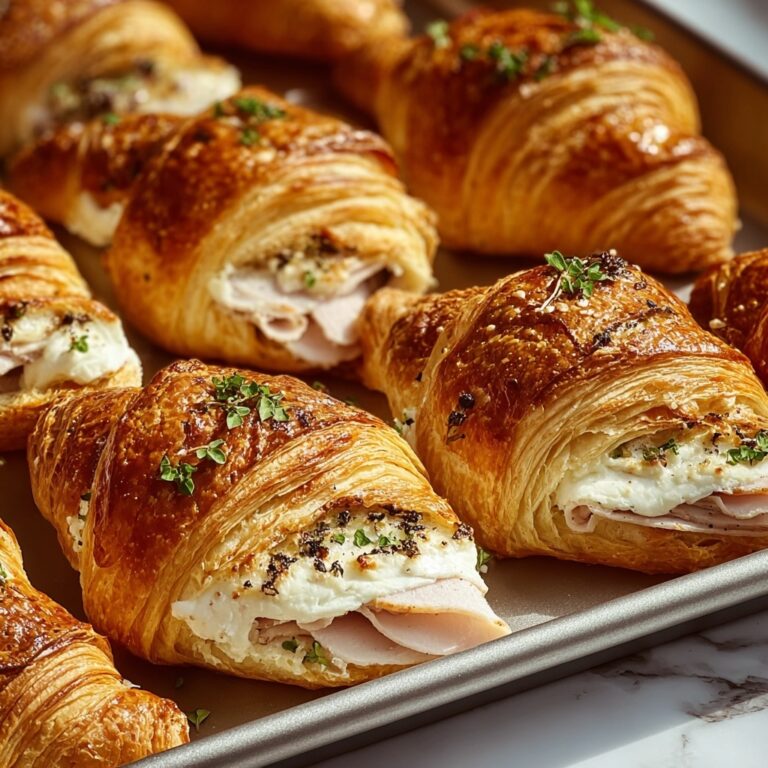 Buttery Garlic Baked Croissants Recipe