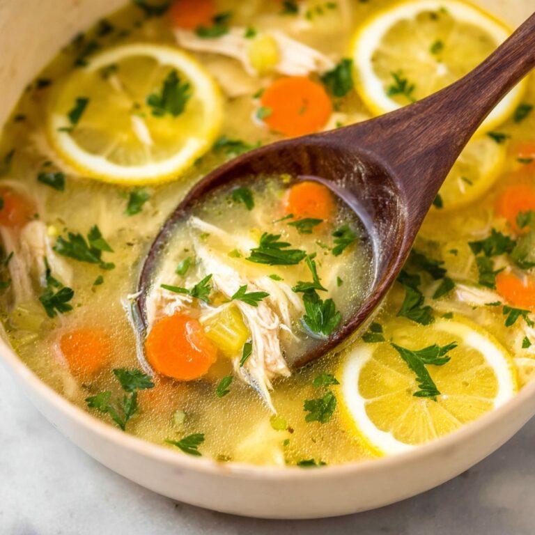 Low Fat Greek Lemon Chicken & Rice Soup Recipe