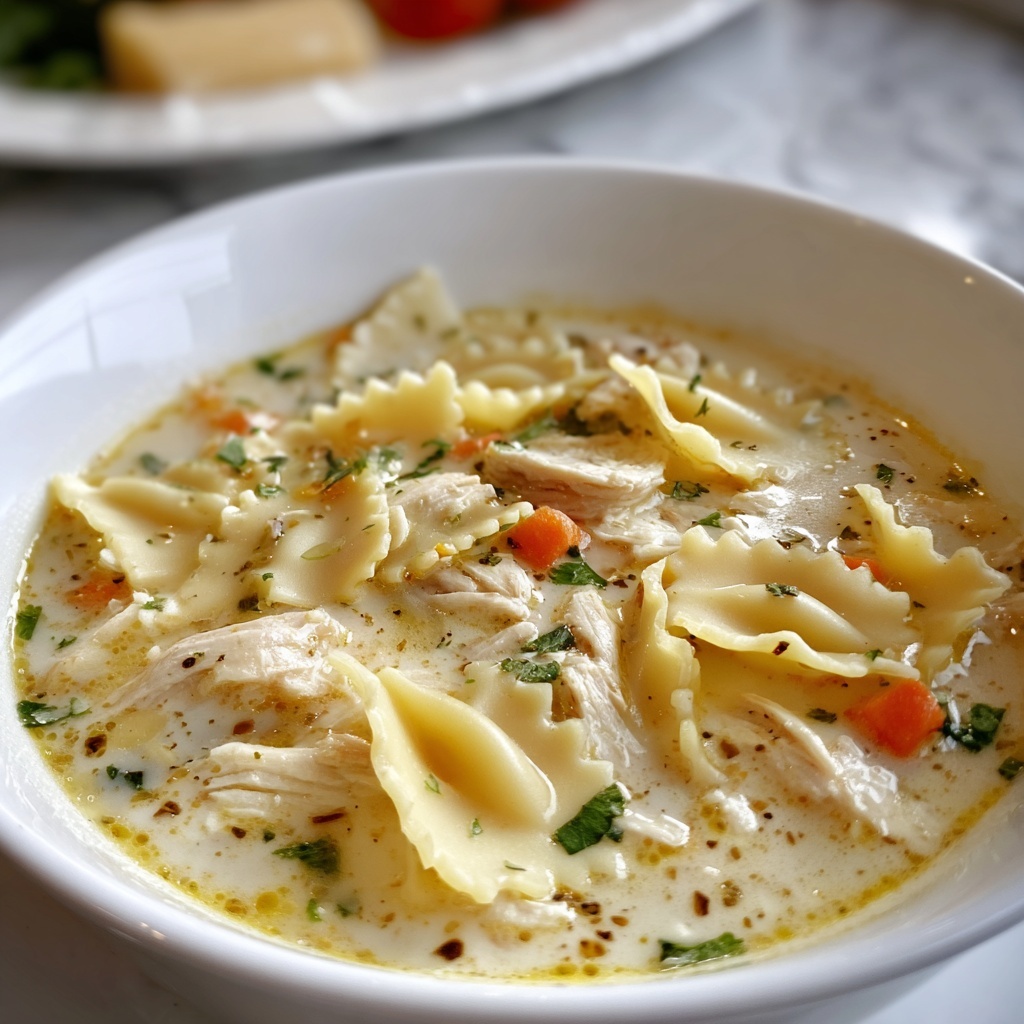 Creamy White Chicken Lasagna Soup Recipe - Recipe Image