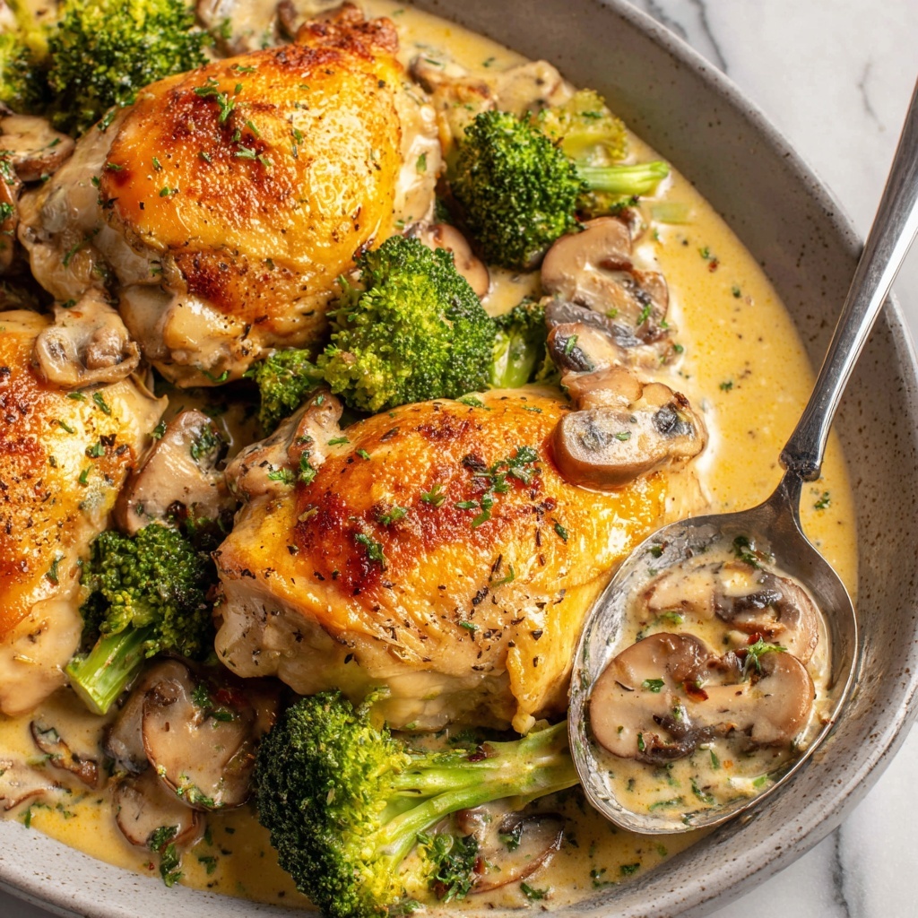Creamy Broccoli and Mushroom Chicken Recipe - Recipe Image