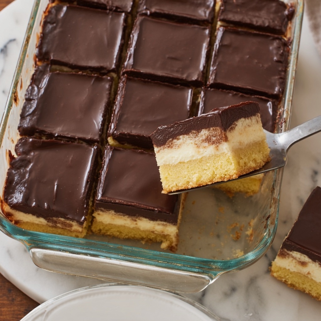 Boston Cream Poke Cake Recipe - Recipe Image